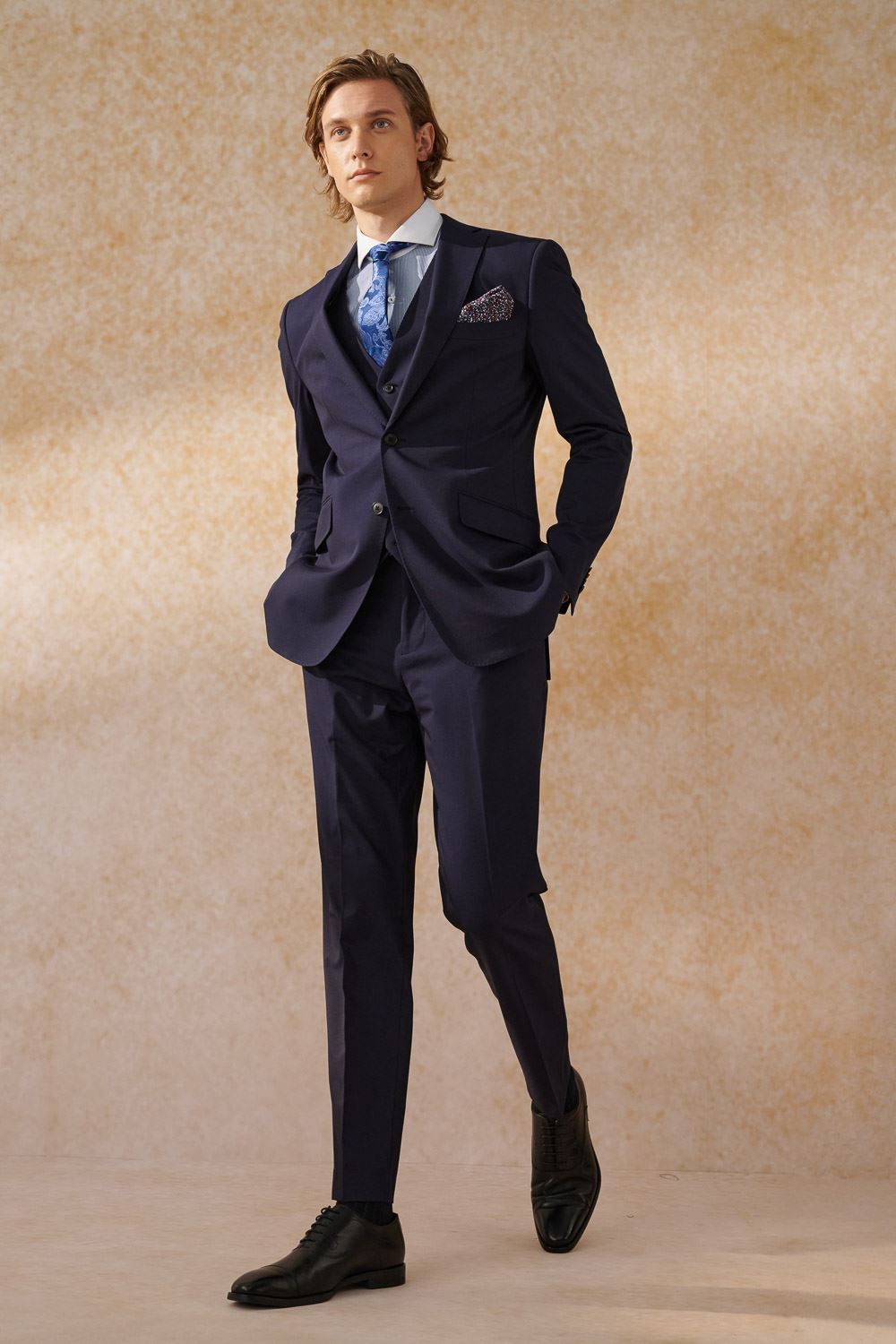 SST&C Navy Slim Fit Suit Trousers | 0212404008  (Outlet)_1