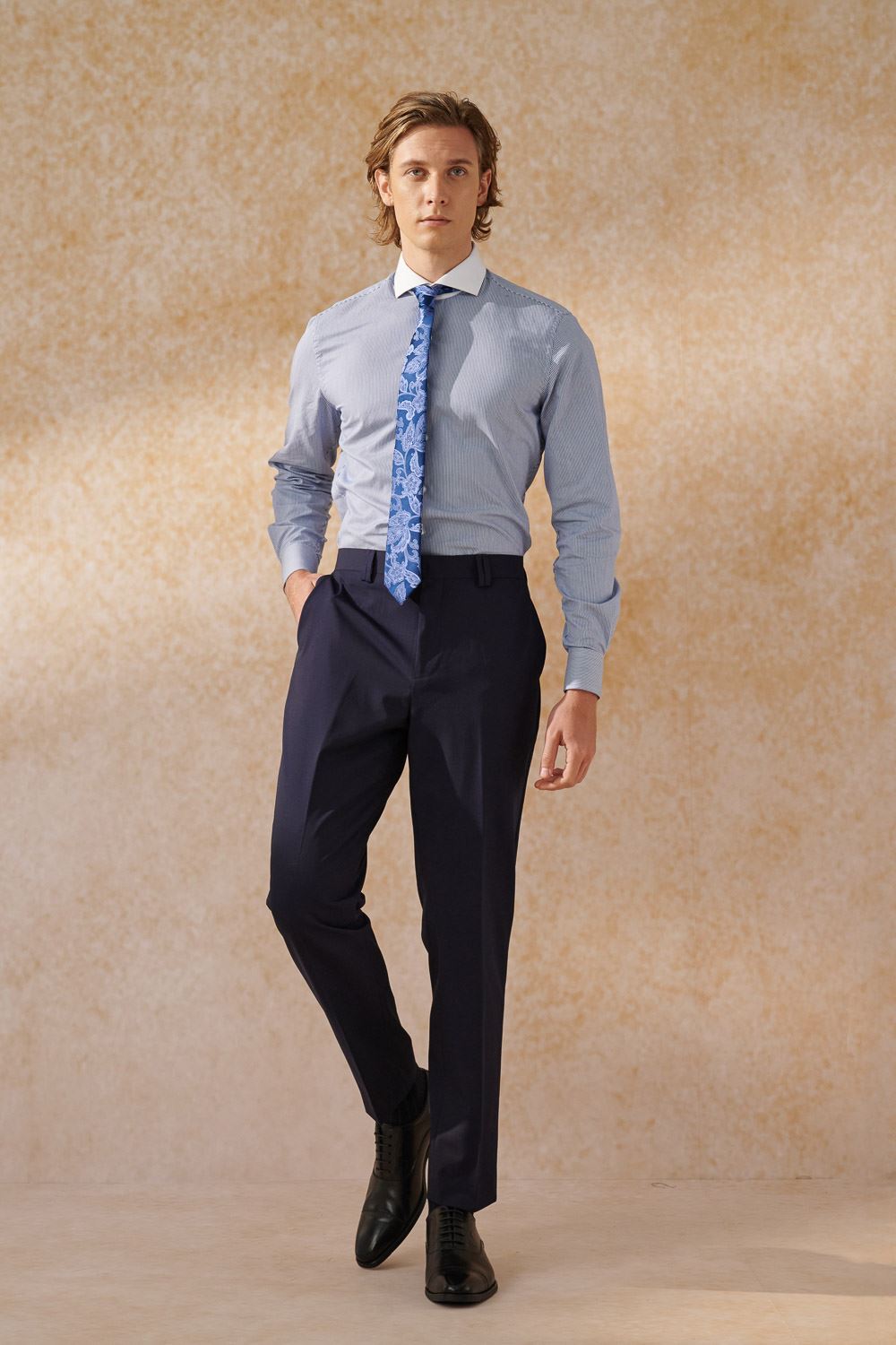 SST&C Navy Slim Fit Suit Trousers | 0212404008  (Outlet)_4