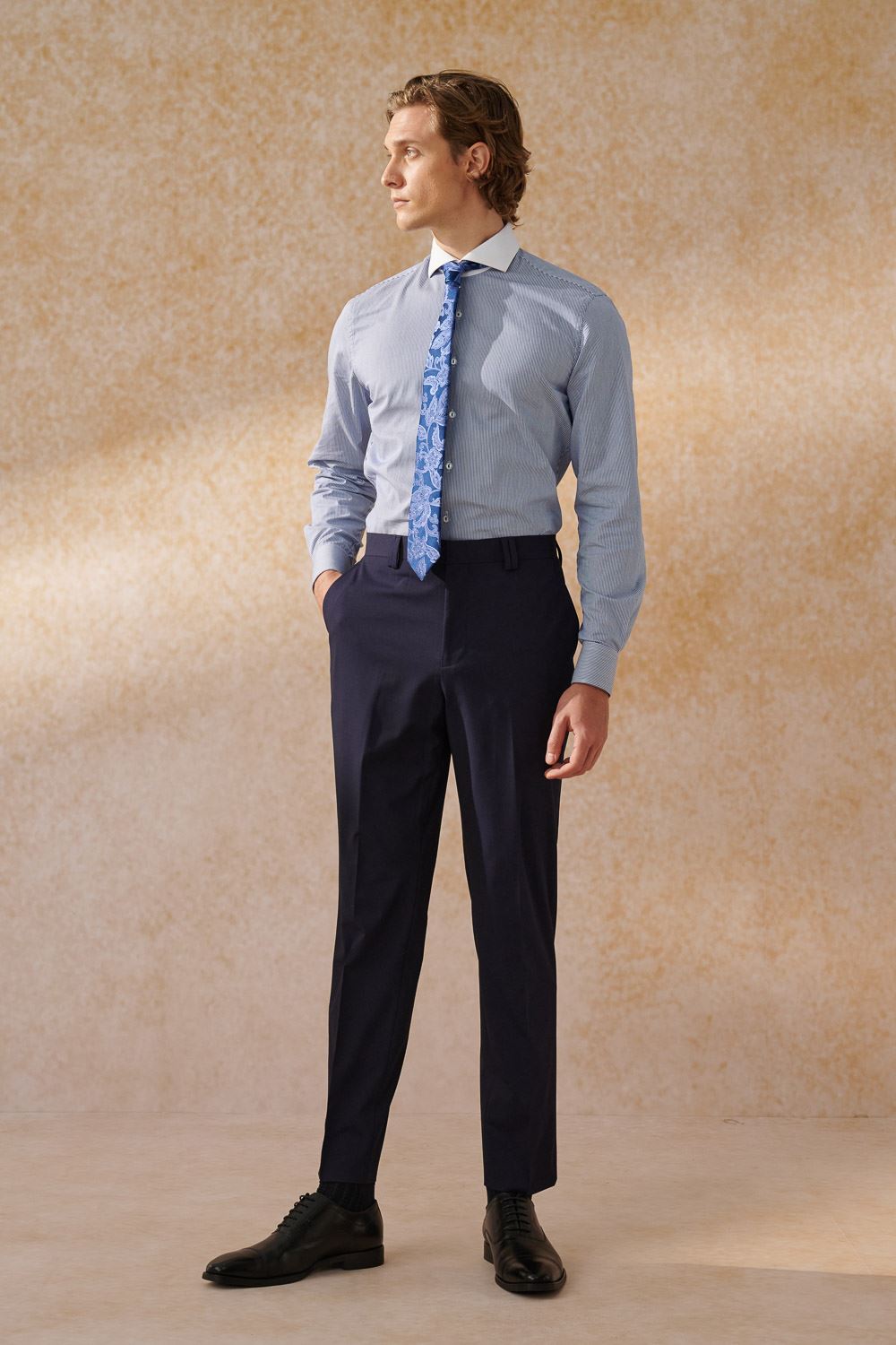 SST&C Navy Slim Fit Suit Trousers | 0212404008  (Outlet)_5