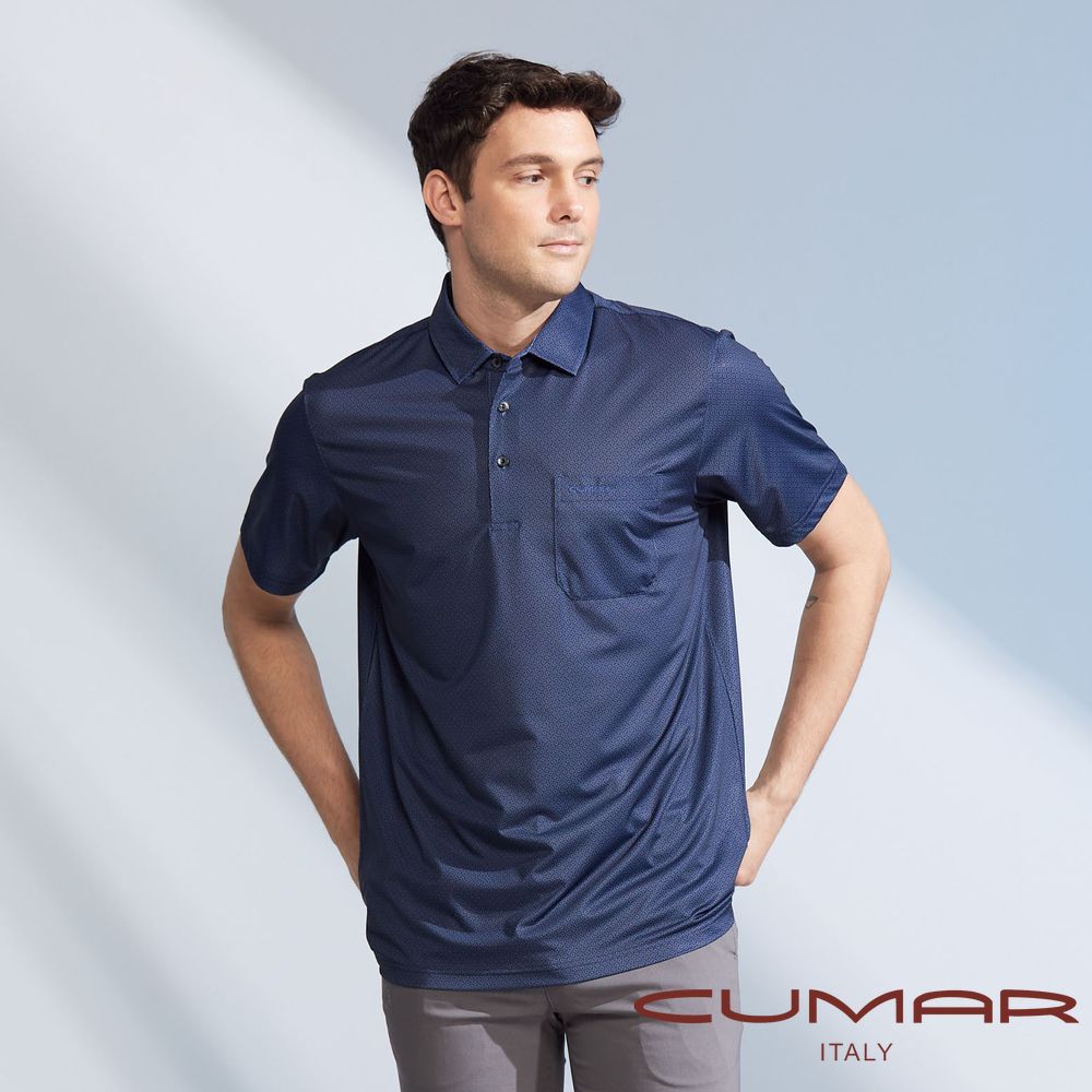CUMAR 男裝短袖本布領印花POLO衫 / 248233