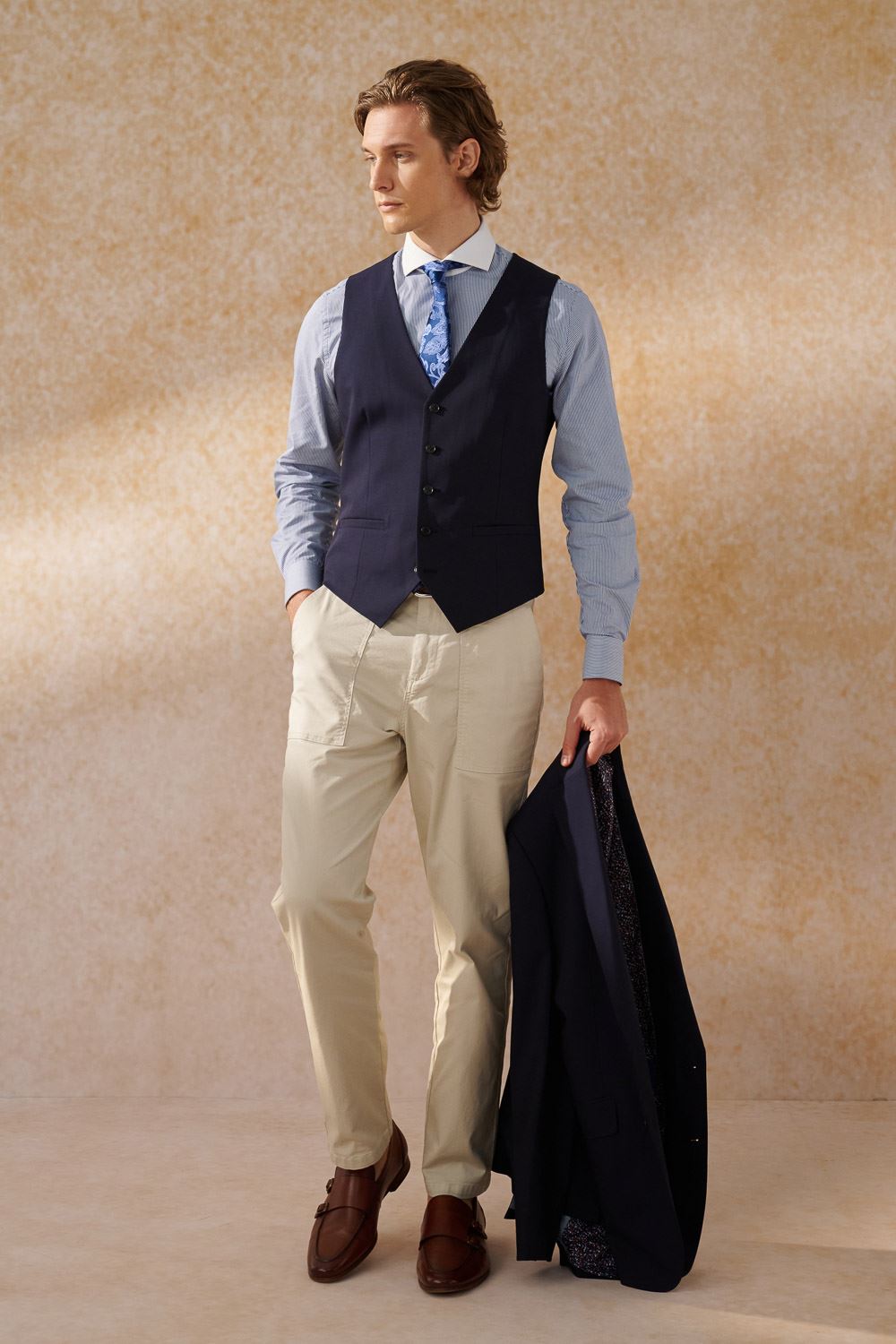 SST&C Navy Slim Fit Suit Vest | 0512404008  (Outlet)_3