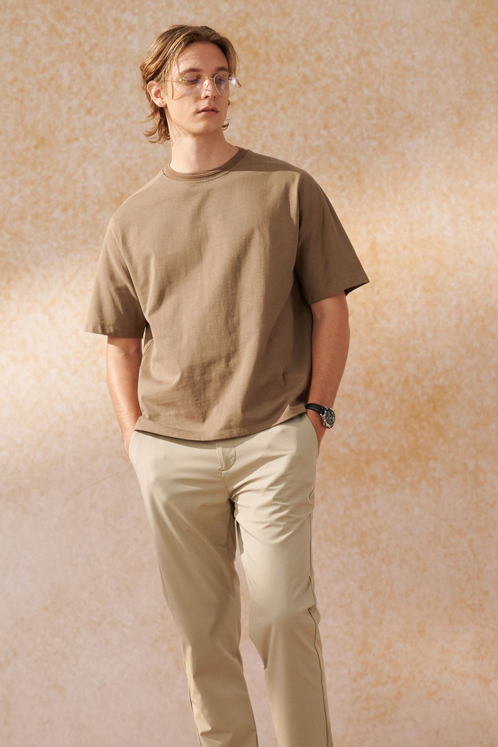 SST&C Earth Brown Wide Cut T-Shirt | 1012404003  (Outlet)_2