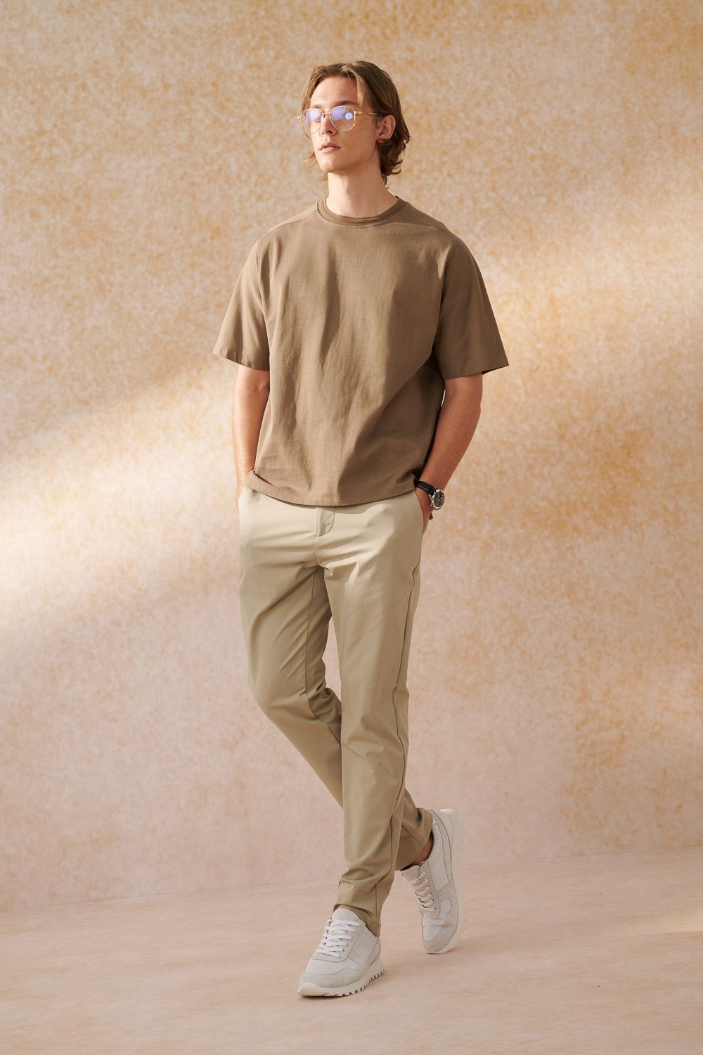 SST&C Earth Brown Wide Cut T-Shirt | 1012404003  (Outlet)_3