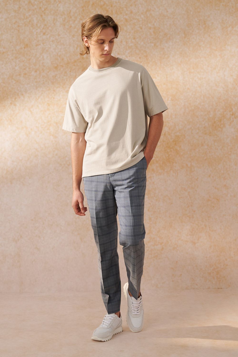 SST&C Stone Gray Wide Cut T-Shirt | 1012404004  (Outlet)_3