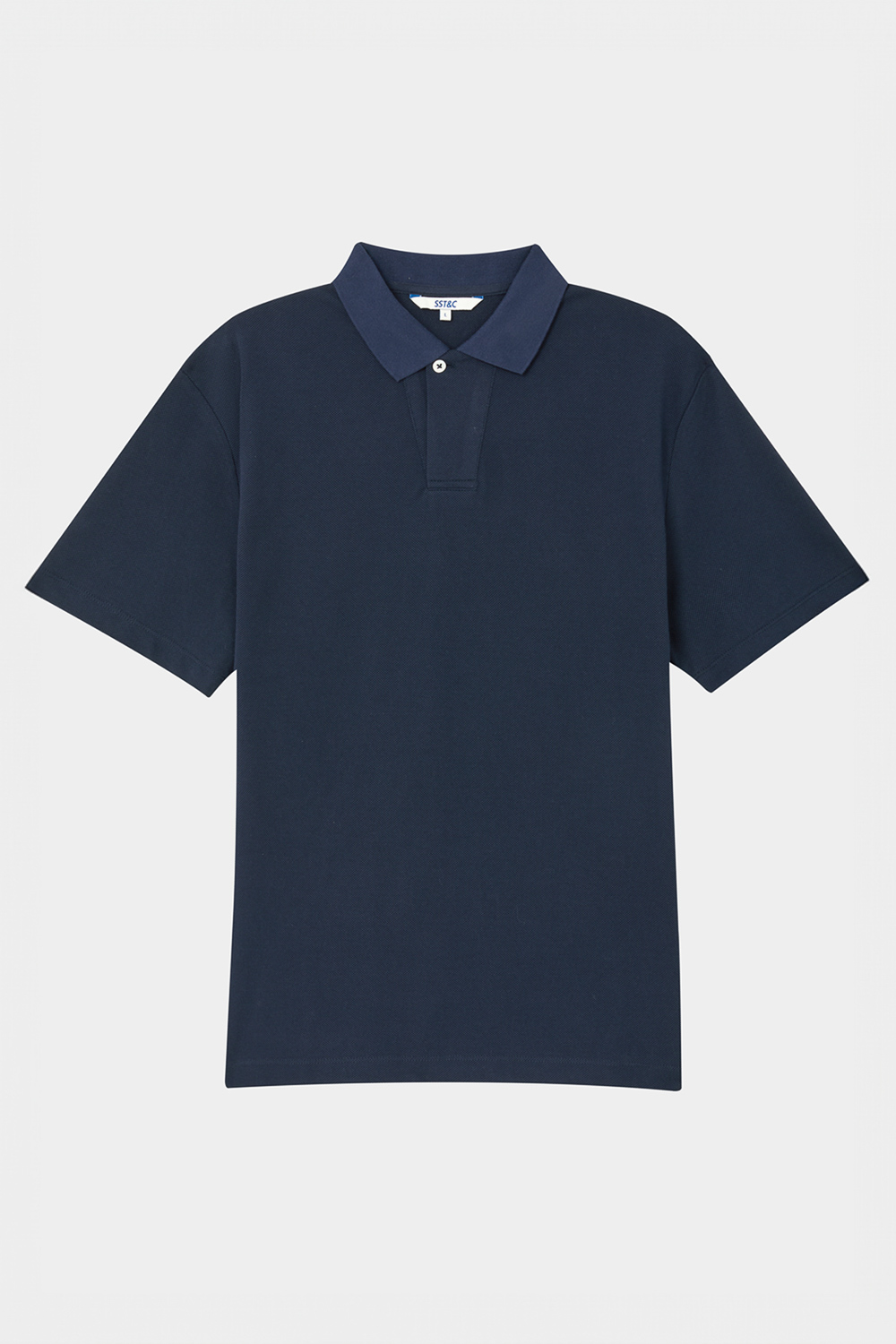 SST&C Deep Navy Blue Single-Button Lapel Short-Sleeved Top | 1012404006  (Outlet)_5