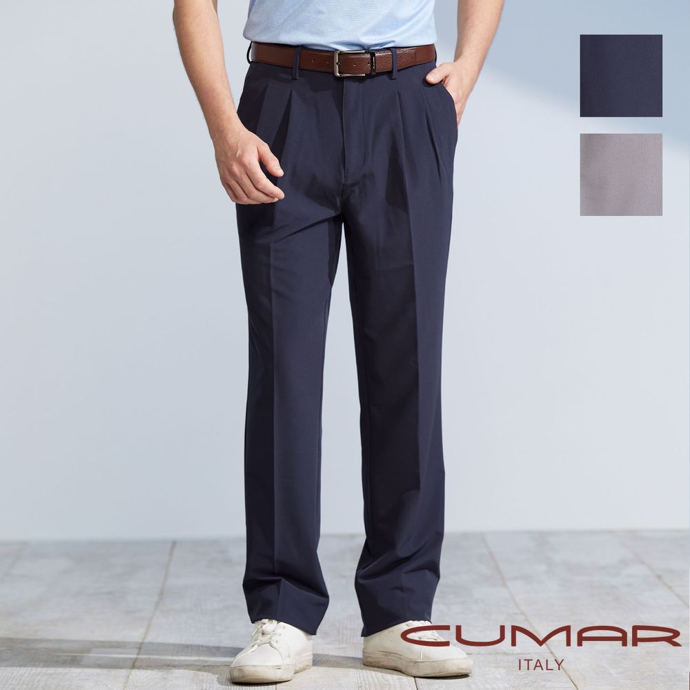 CUMAR 男裝春夏吸濕排汗打褶休閒長褲 (CoolBest) / 248115