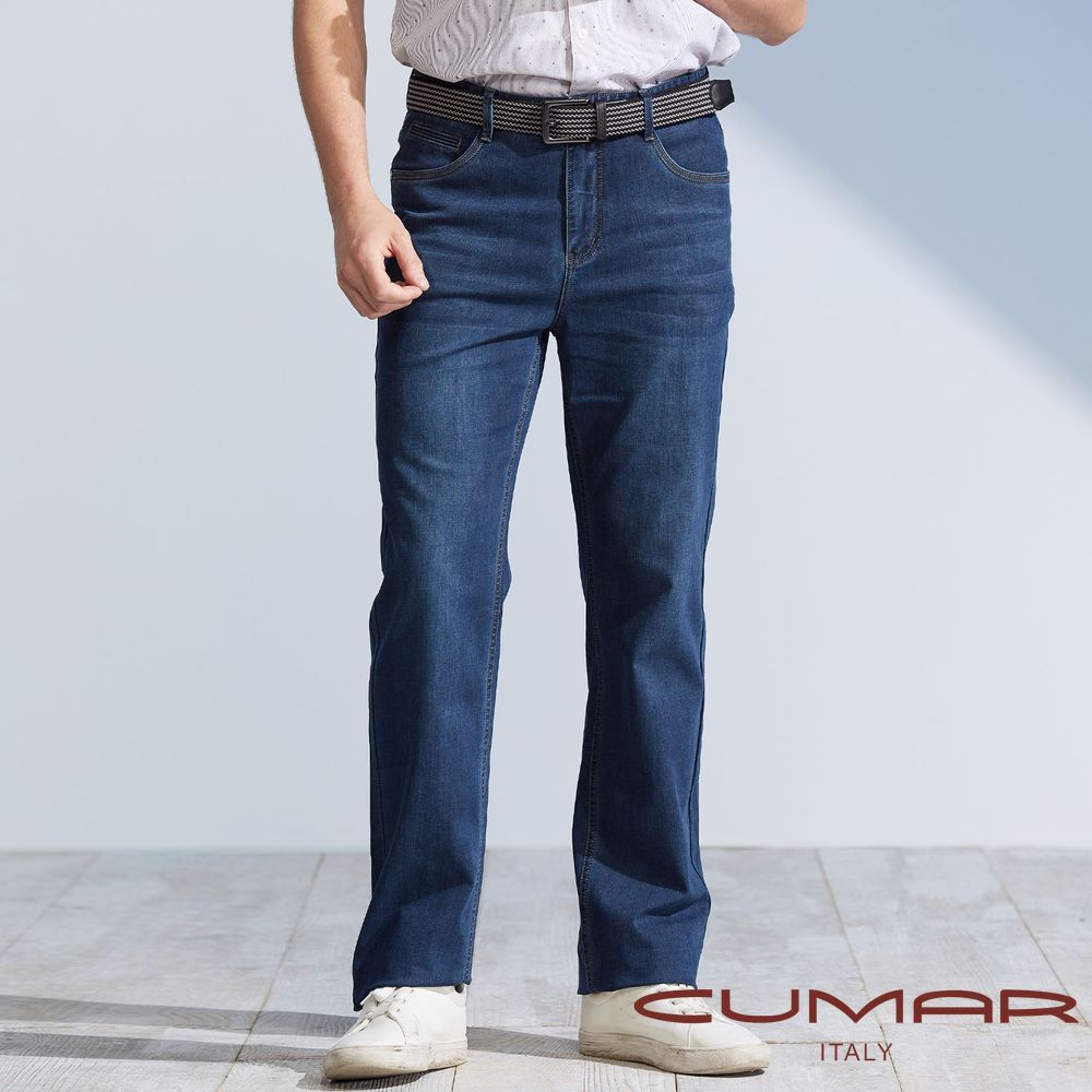 CUMAR 男裝春夏平面牛仔長褲 / 248120