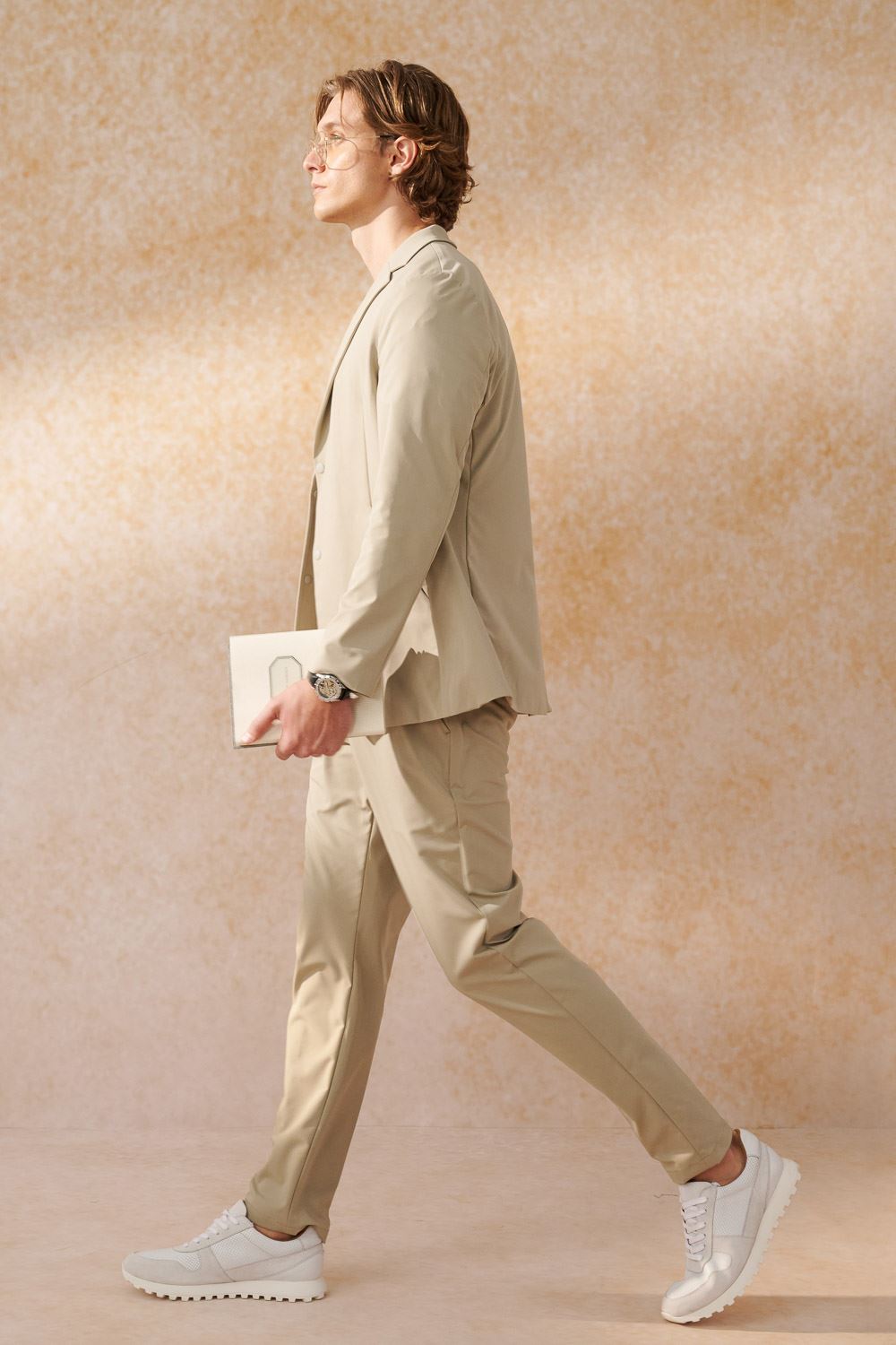 SST&C Khaki Slim Fit High Stretch Casual Trousers | 1212404002  (Outlet)_1