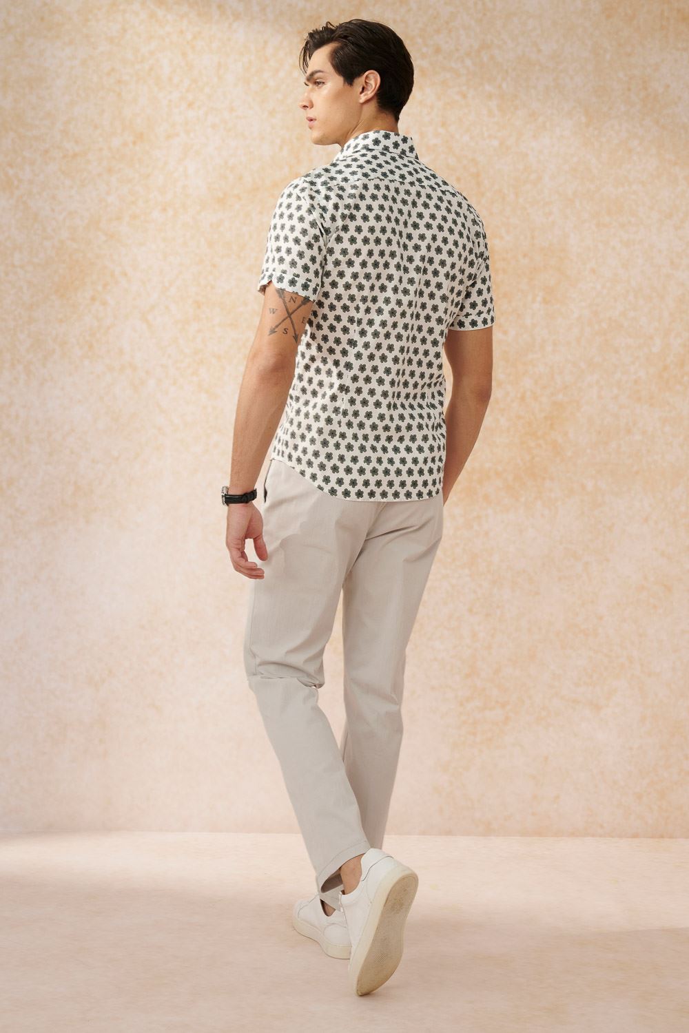 SST&C Light Gray Slim Fit Elastic Casual Trousers | 1212404003  (Outlet)_2