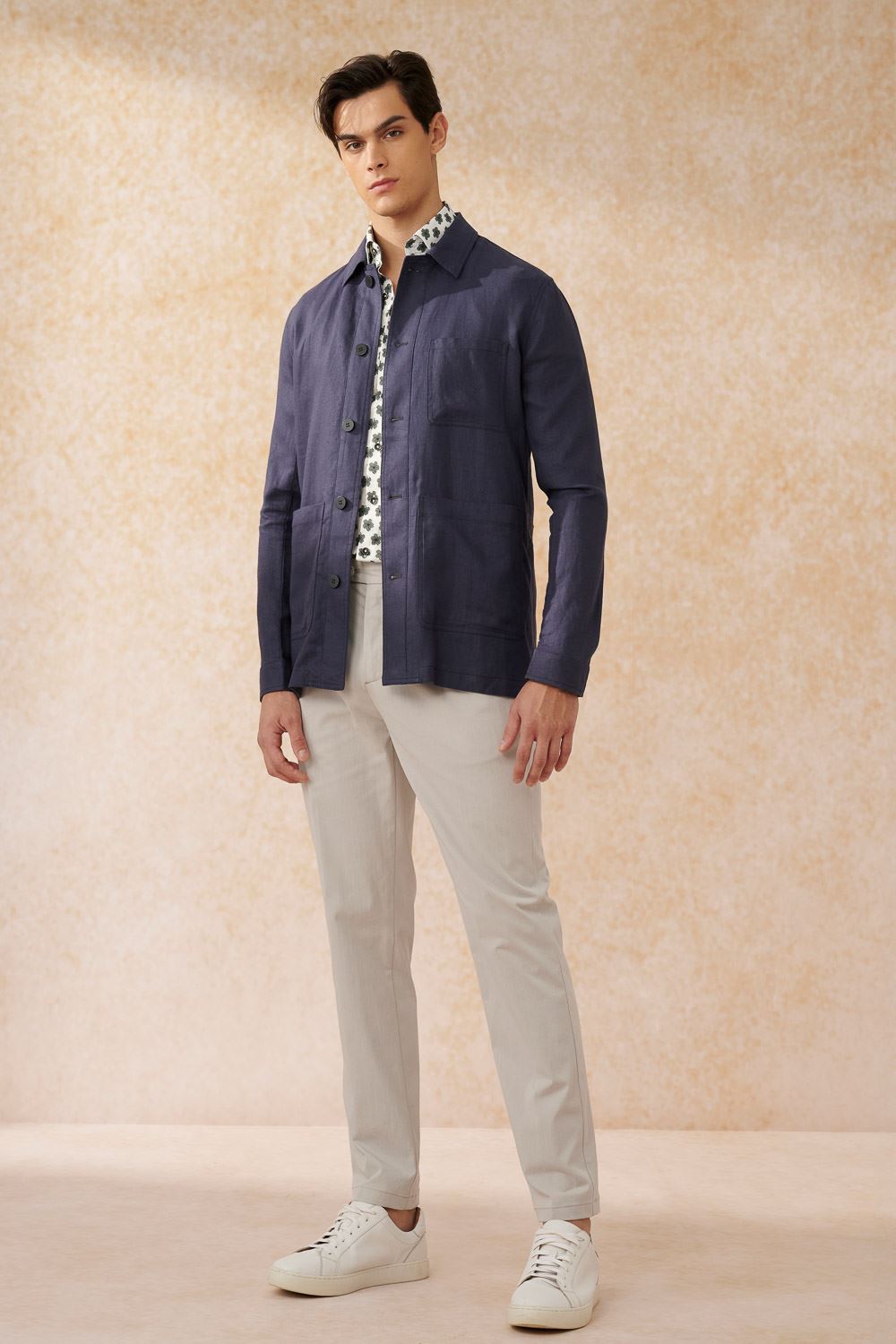 SST&C Light Gray Slim Fit Elastic Casual Trousers | 1212404003  (Outlet)_3