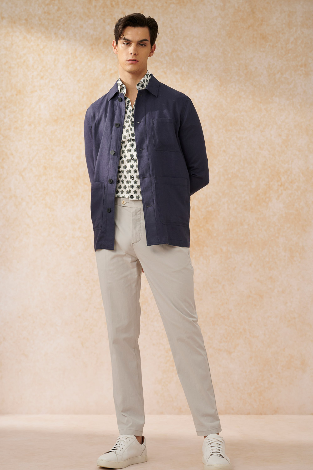 SST&C Light Gray Slim Fit Elastic Casual Trousers | 1212404003  (Outlet)_5