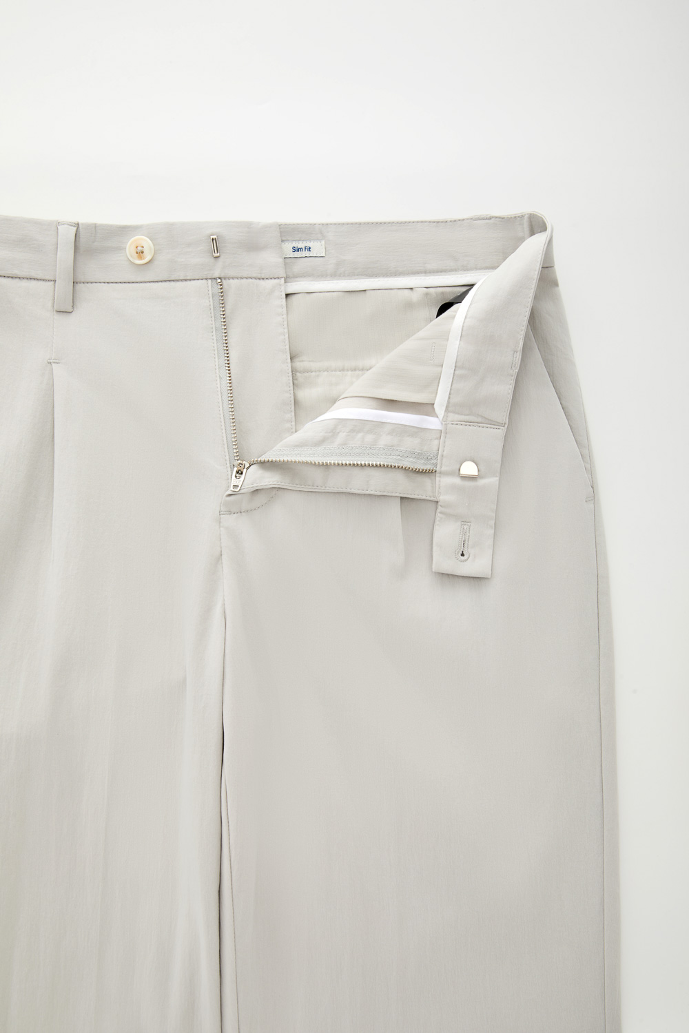 SST&C Light Gray Slim Fit Elastic Casual Trousers | 1212404003  (Outlet)_8