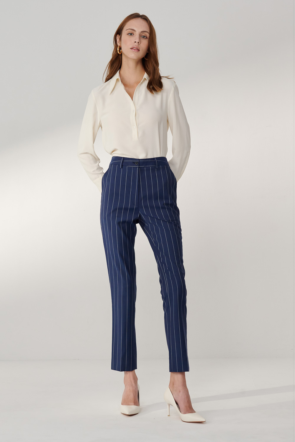 SST&C #Milan Series  Navy Fit Suit Trousers | 7262404001  (Outlet)_4