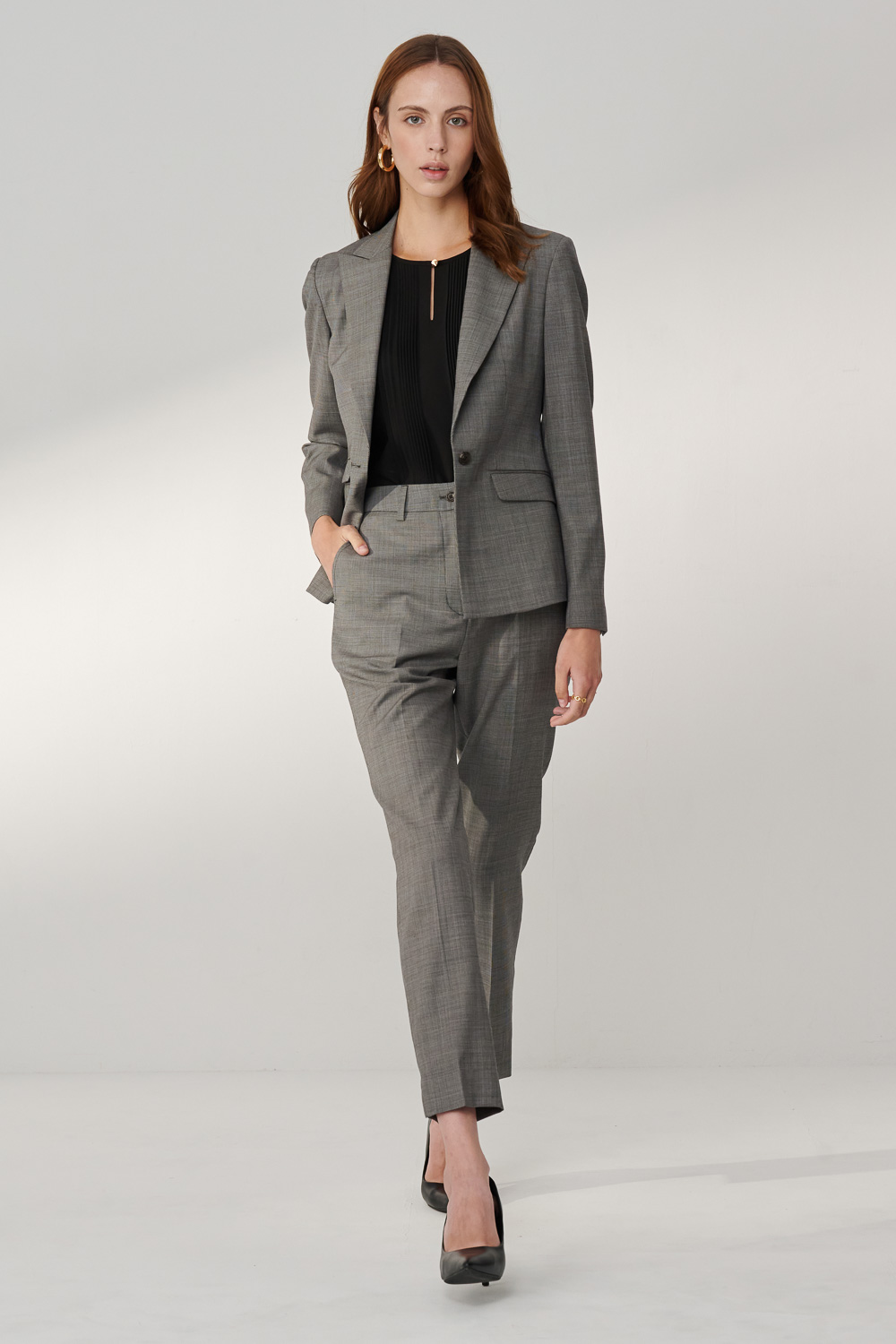 SST&C #Milan Series  Gray Fitted Suit Trousers | 7262404002  (Outlet)_1