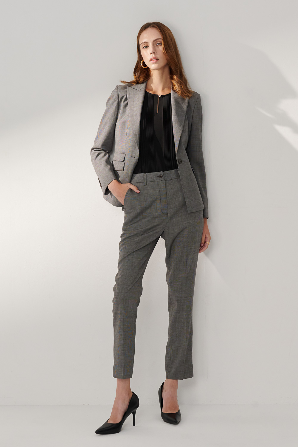 SST&C #Milan Series  Gray Fitted Suit Trousers | 7262404002  (Outlet)_2
