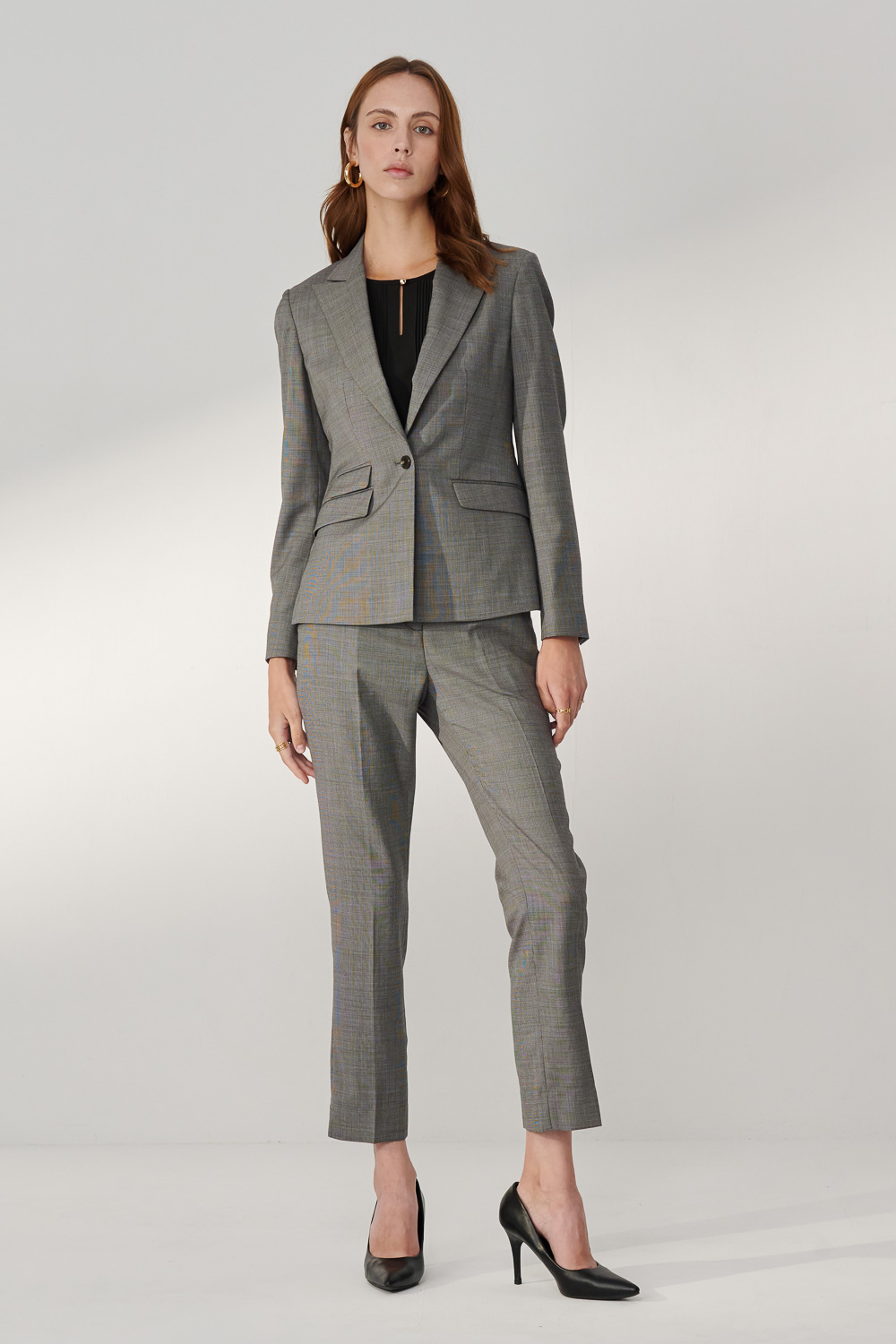 SST&C #Milan Series  Gray Fitted Suit Trousers | 7262404002  (Outlet)_3