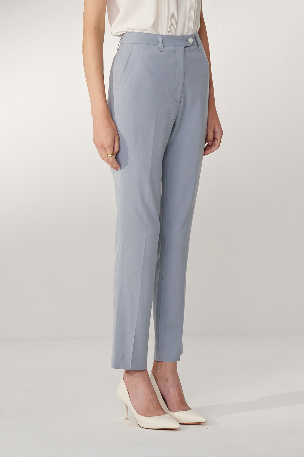 SST&C Mist Blue Fitted Suit Trousers | 7262404003  (Outlet)_6