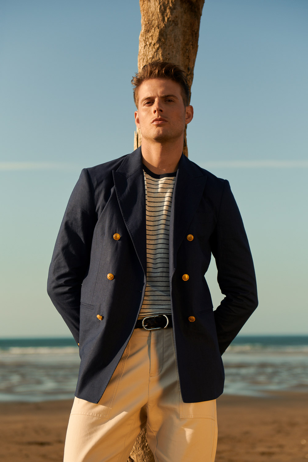 SST&C Navy Blue Double Breasted Casual Suit | 0612403001  (Outlet)_0
