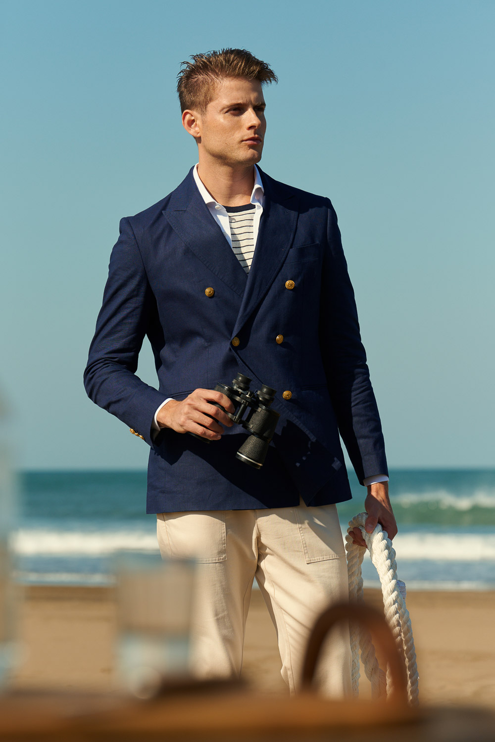 SST&C Navy Blue Double Breasted Casual Suit | 0612403001  (Outlet)_3