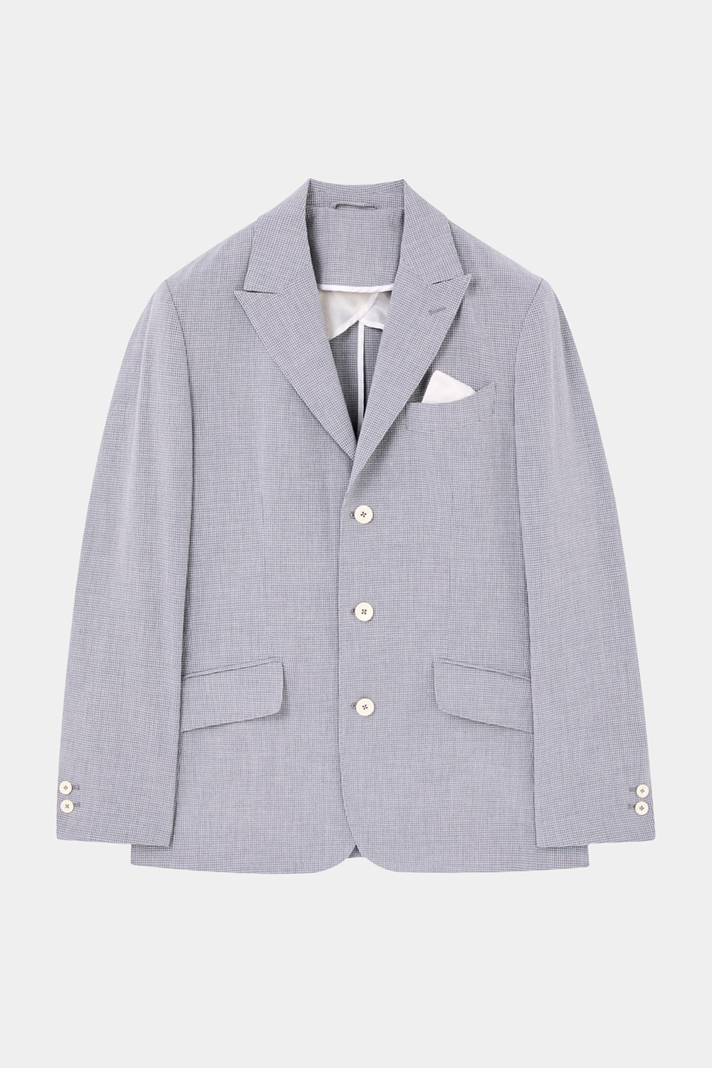 SST&C Gray Check Pattern Seersucker Casual Suit | 0612403003  (Outlet)_3