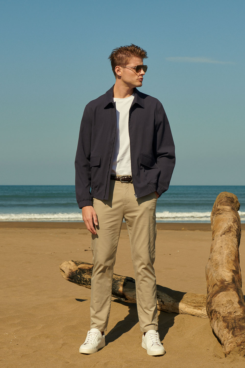 SST&C Navy Seersucker Flight Jacket | 0612403010  (Outlet)_6