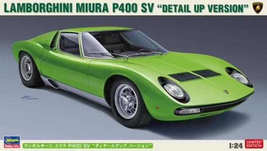 HASEGAWA 長谷川 1/24 藍寶堅尼 Lamborghini Miura P400 SV 細節增強ver. 組裝模型_0
