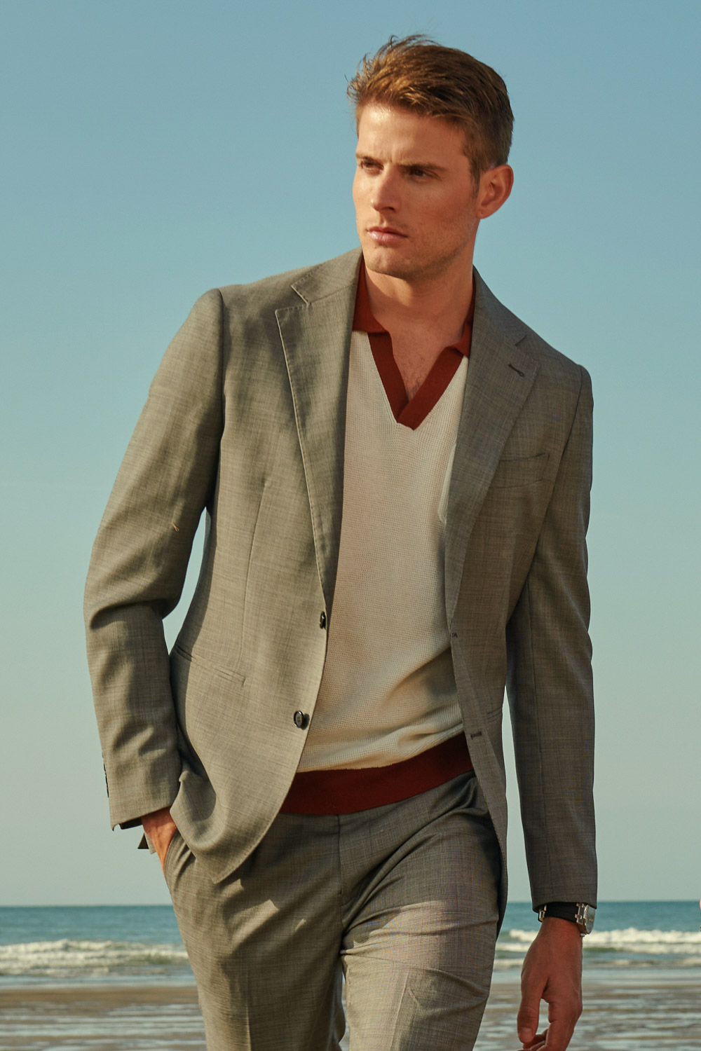 SST&C #Milan Series  Gray Slim Suit Trousers | 0212403002  (Outlet)_2