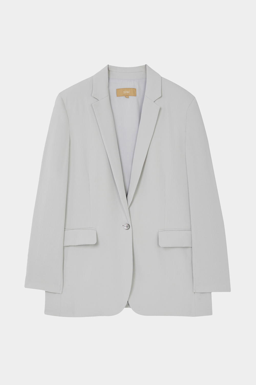 SST&C Light Gray Textured Slim Fit Suit Jacket | 8162402003  (Outlet)_4