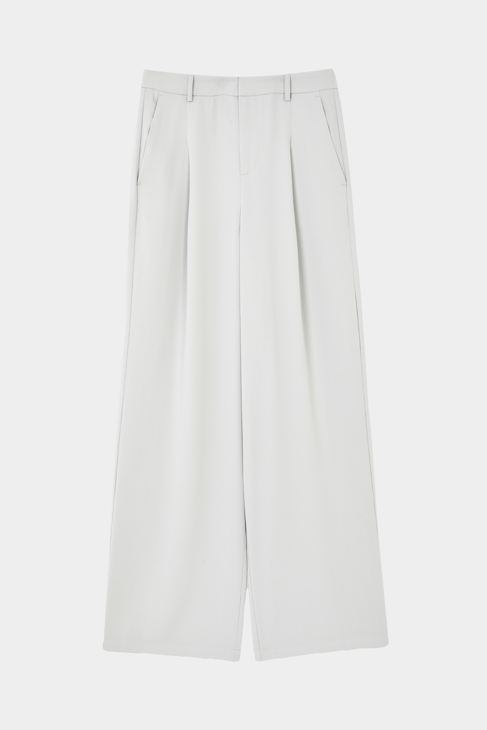 SST&C Matte Gray Pleated Wide Trousers | 8262402001  (Outlet)_3