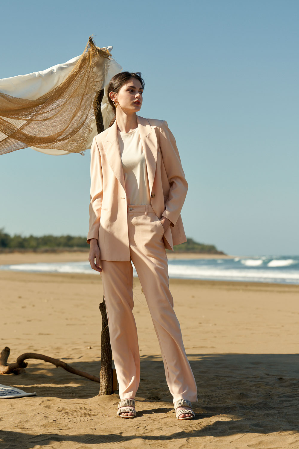 SST&C Melon Color Wide Suit Trousers | 7262404006  (Outlet)_0