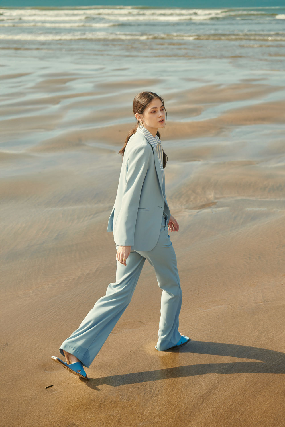 SST&C Baby Blue Slim Fit Bell Bottoms | 8262403002  (Outlet)_4