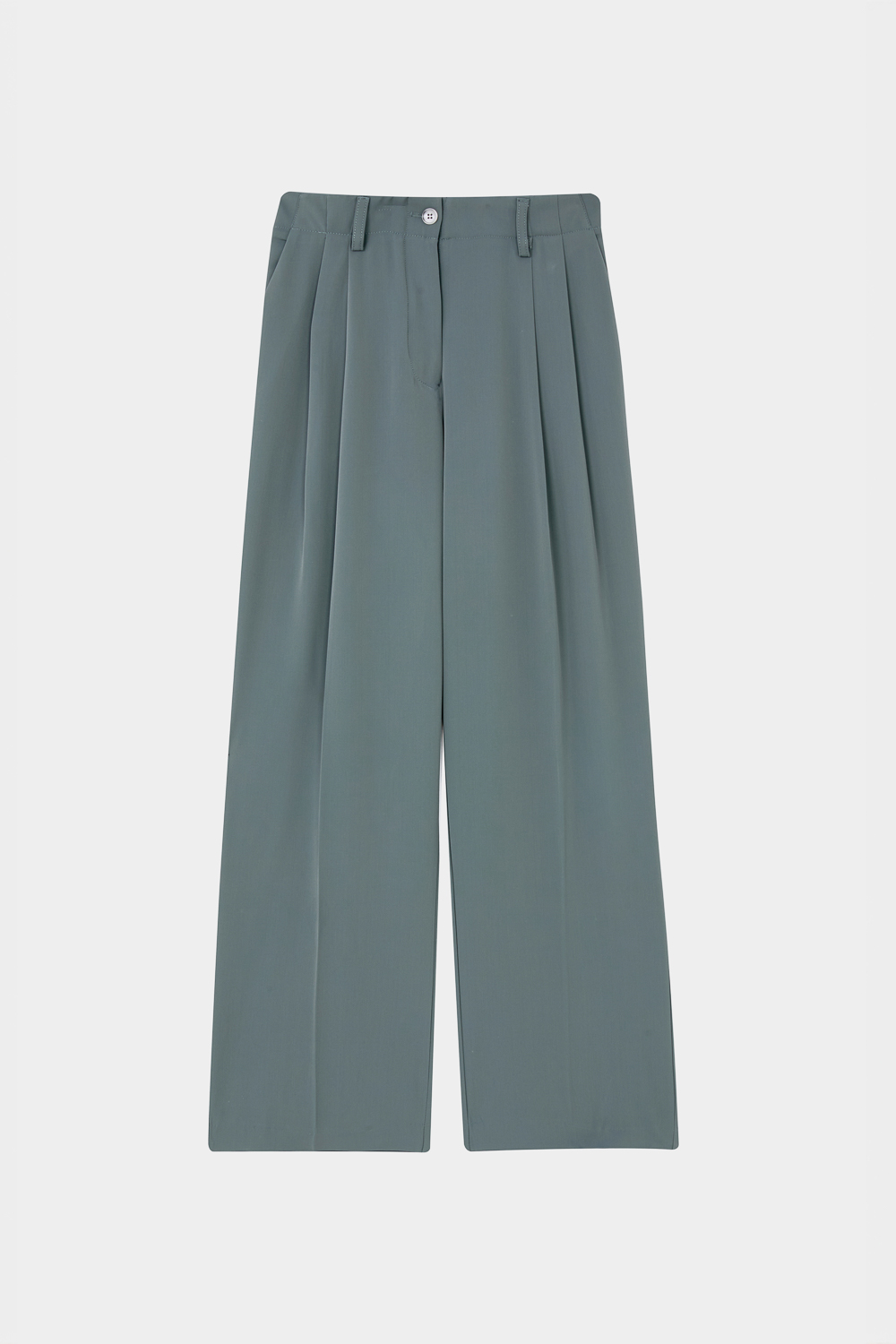 SST&C Dark Slate Gray Pleated Wide Trousers | 8262404004  (Outlet)_3