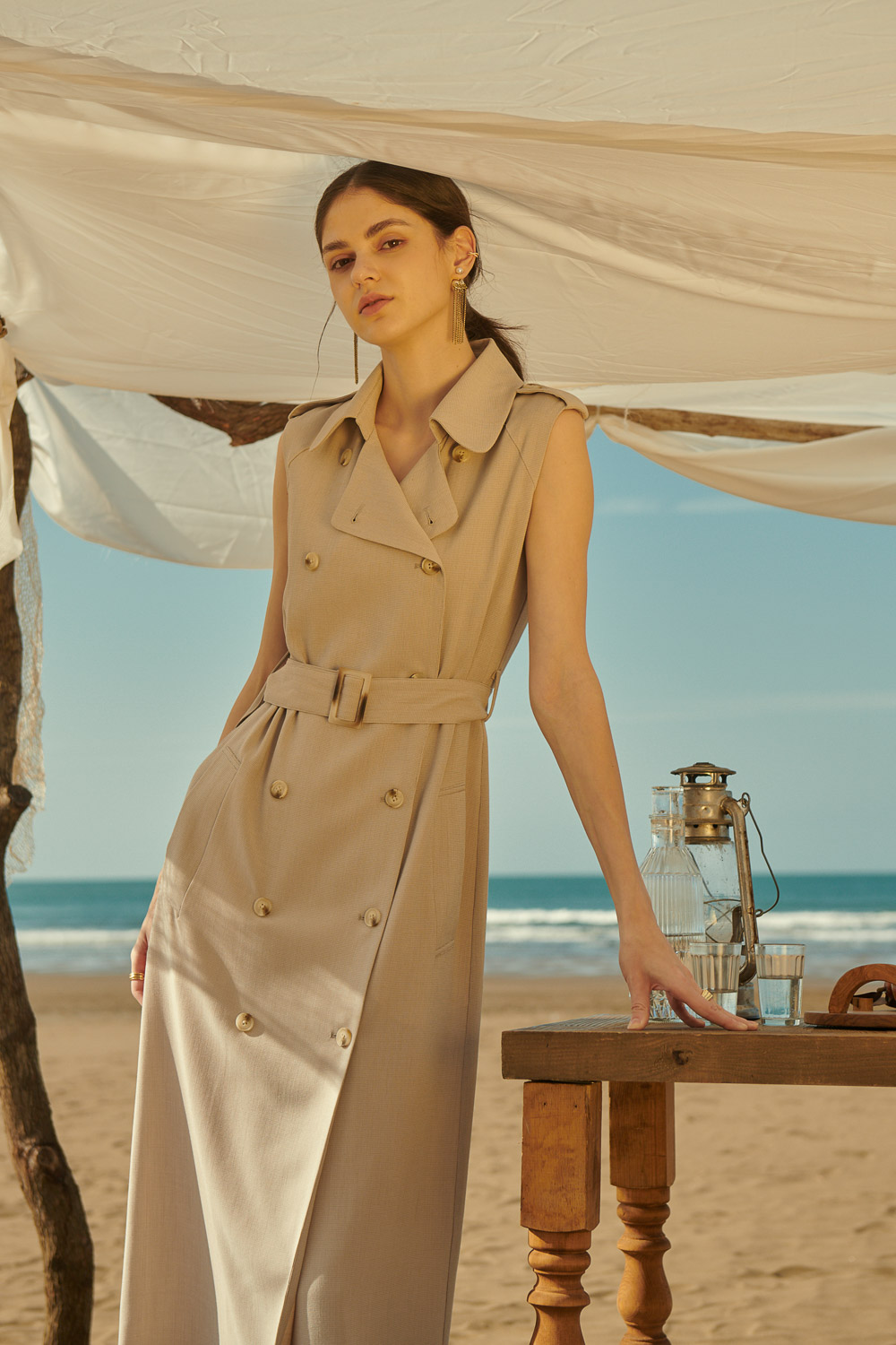 SST&C Light Cardigan Style Long Dress | 8562404001  (Outlet)_4
