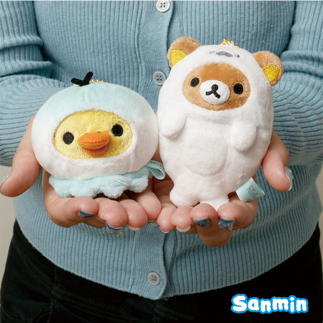 【Rilakkuma/拉拉熊】熊熊海世界公仔吊飾 海豹拉拉/小雞水母_0