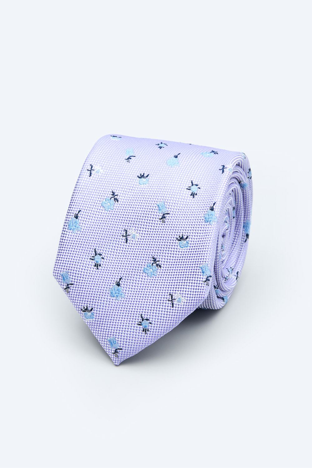 SST&C Purple Flower Narrow Tie | 1912403005_0