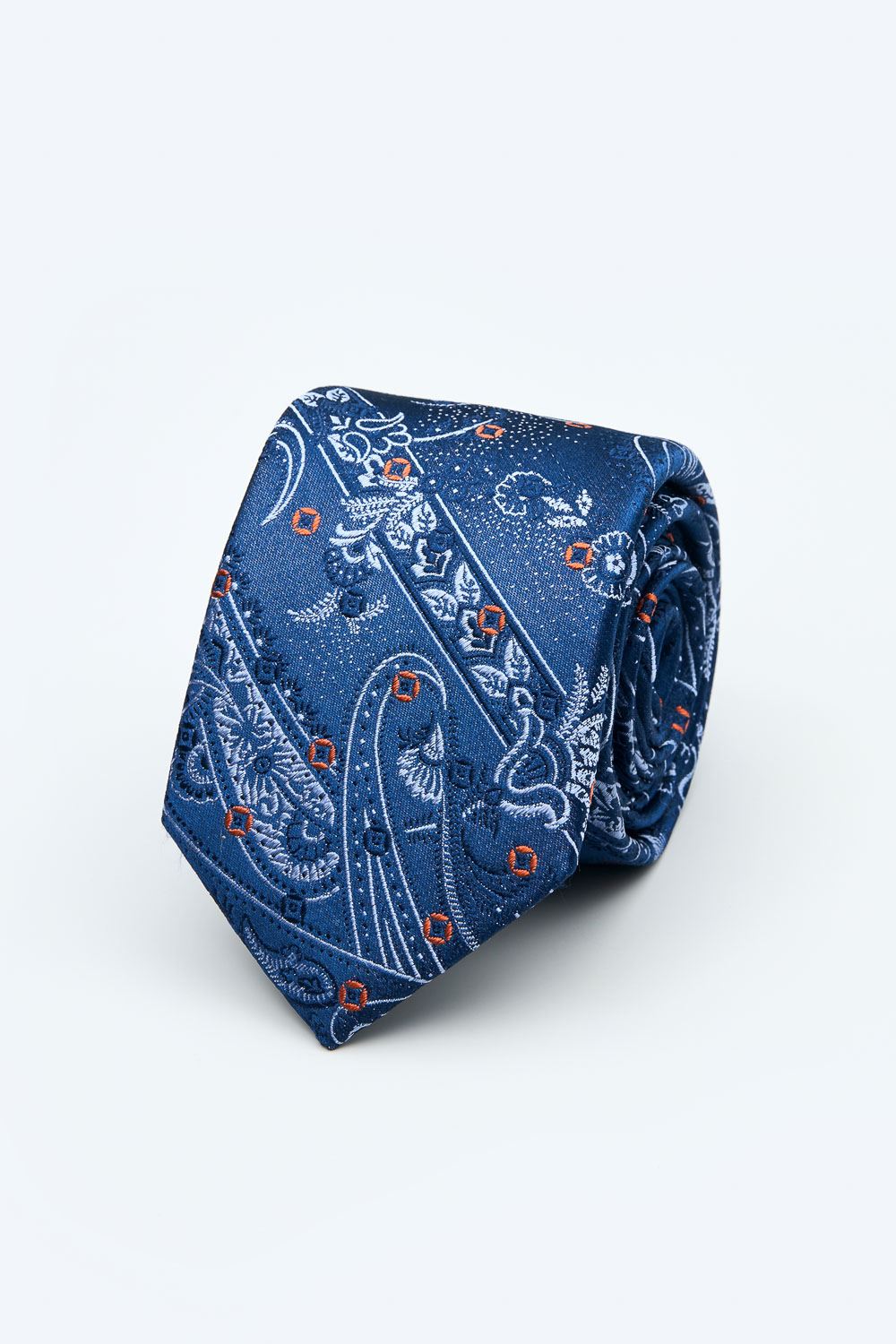 SST&C Navy Geometric Narrow Tie | 1912403006_0