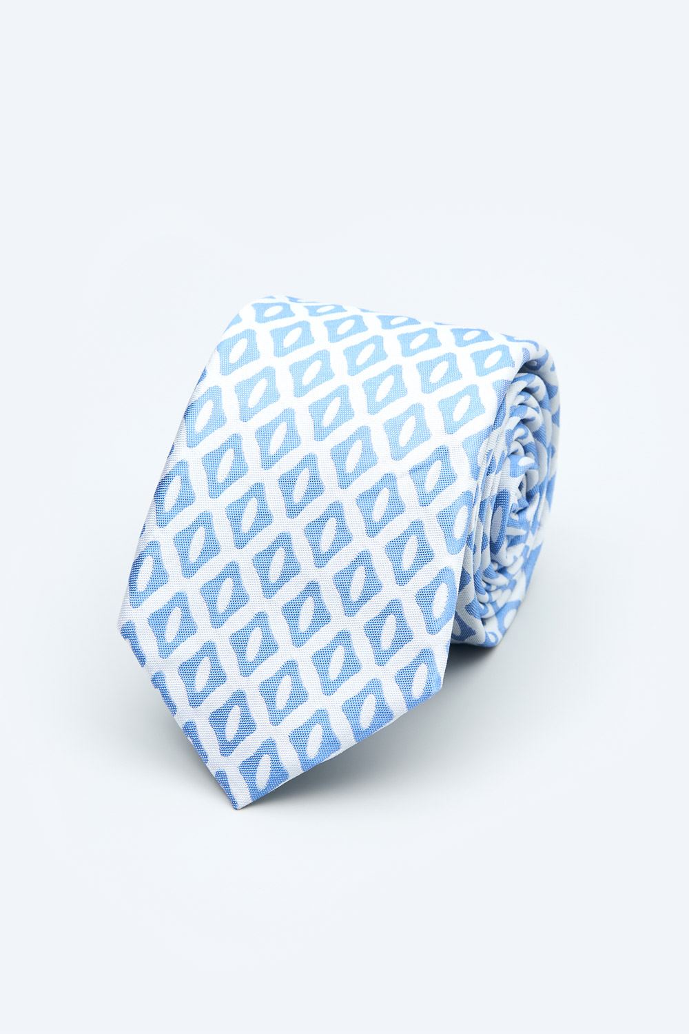 SST&C Blue Geometric Narrow Tie | 1912403013_0