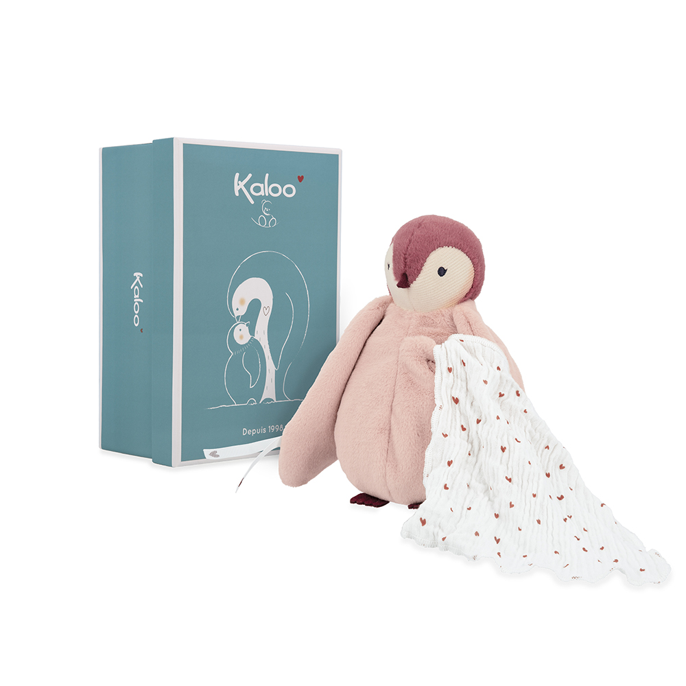 Kaloo Complices 企鵝紗巾玩偶-玫瑰粉