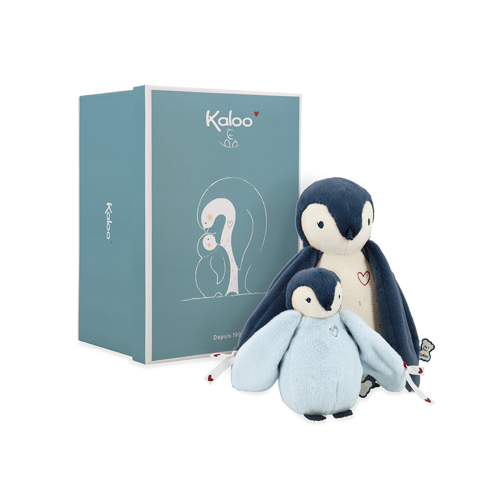 Kaloo Complices 企鵝親子玩偶-深夜藍
