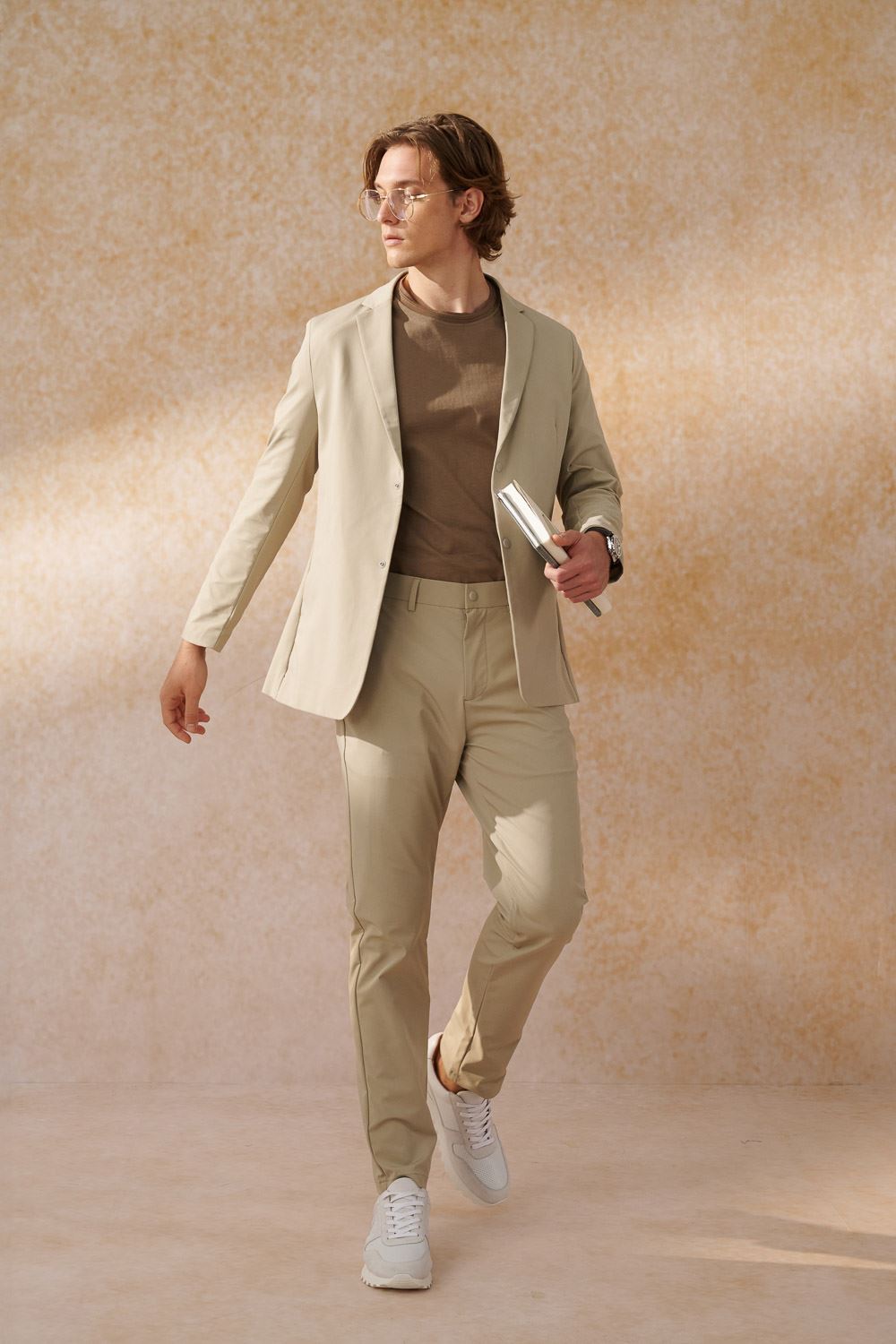 SST&C Khaki High Stretch Casual Suit Jacket | 0612404002  (Outlet)_3