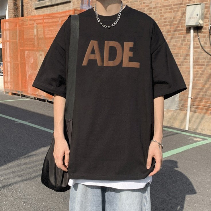 簡約ADE純棉短TEE_0