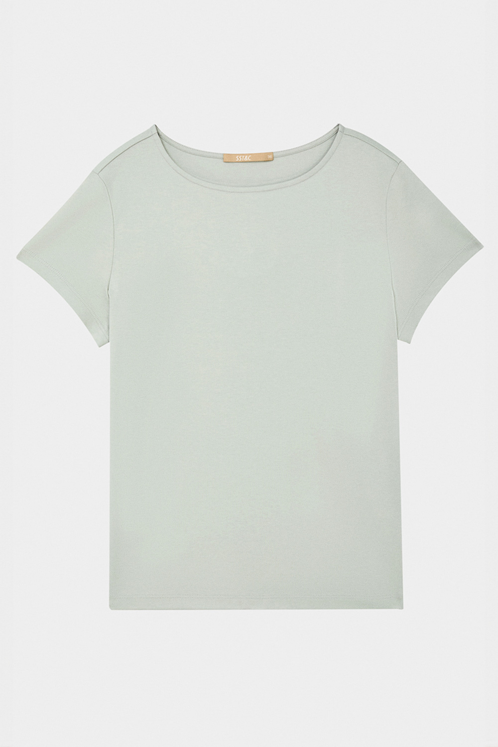 SST&C Celadon Green Boat Collar Short Sleeve T-Shirt | 8762405002_5