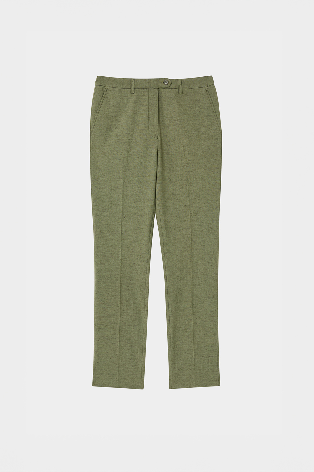 SST&C Olive Green Fitted Suit Trousers | 7262405002_7