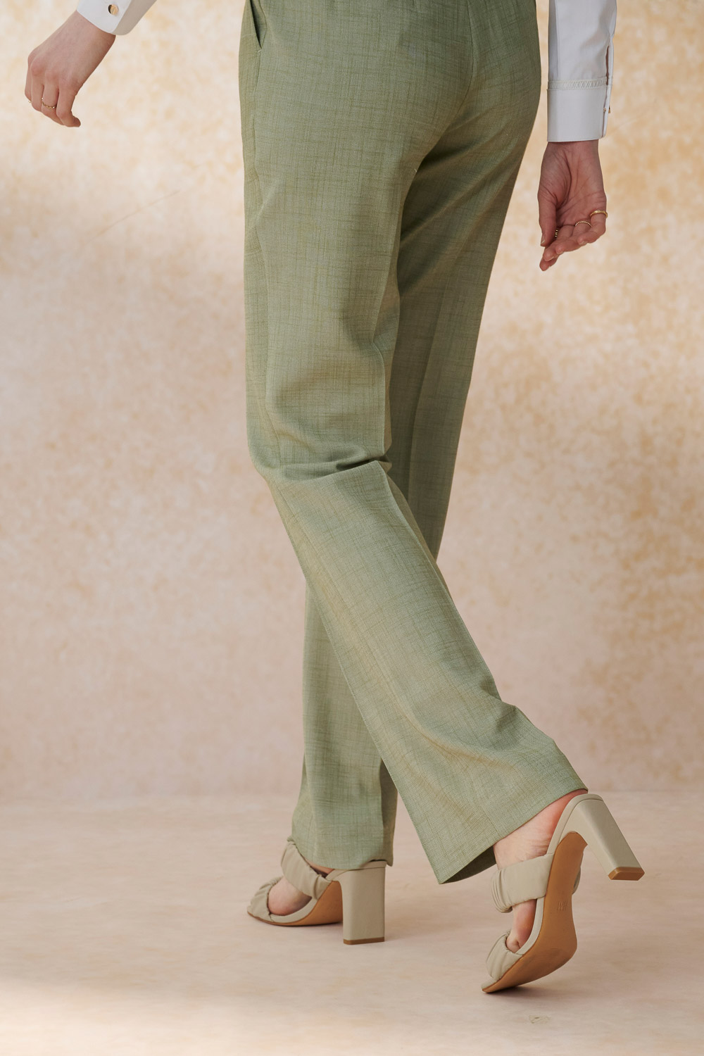 SST&C Light Green Fitted Suit Trousers | 7262405005_6