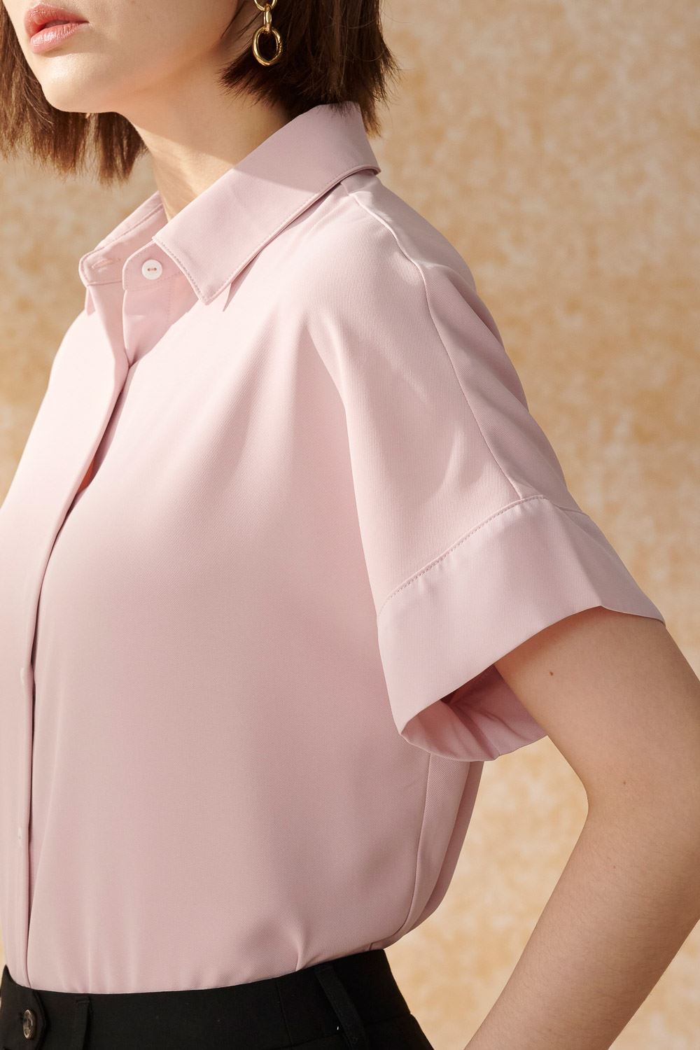 SST&C Baby Pink Off-Shoulder Short Sleeves | 7662405002_6