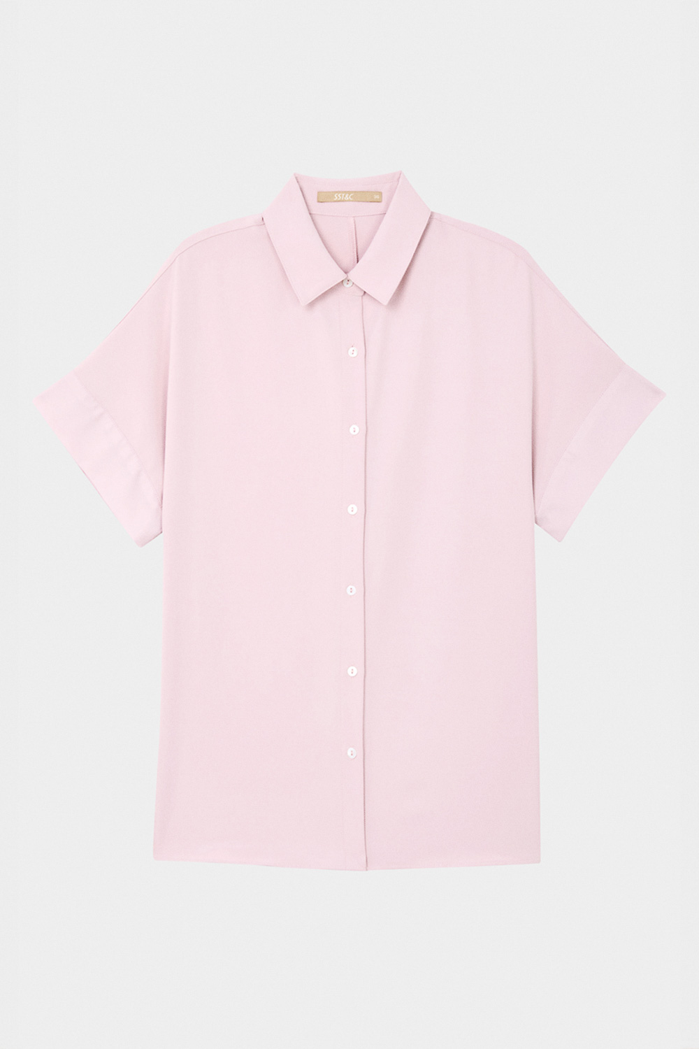 SST&C Baby Pink Off-Shoulder Short Sleeves | 7662405002_7