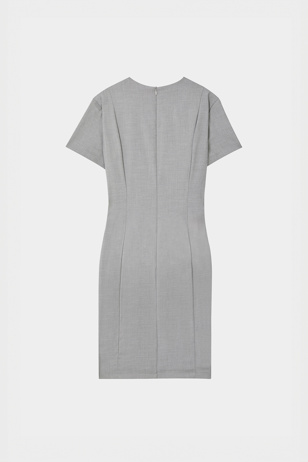 SST&C Light Gray V-Neck Short-Sleeved Dress | 8562405001_6