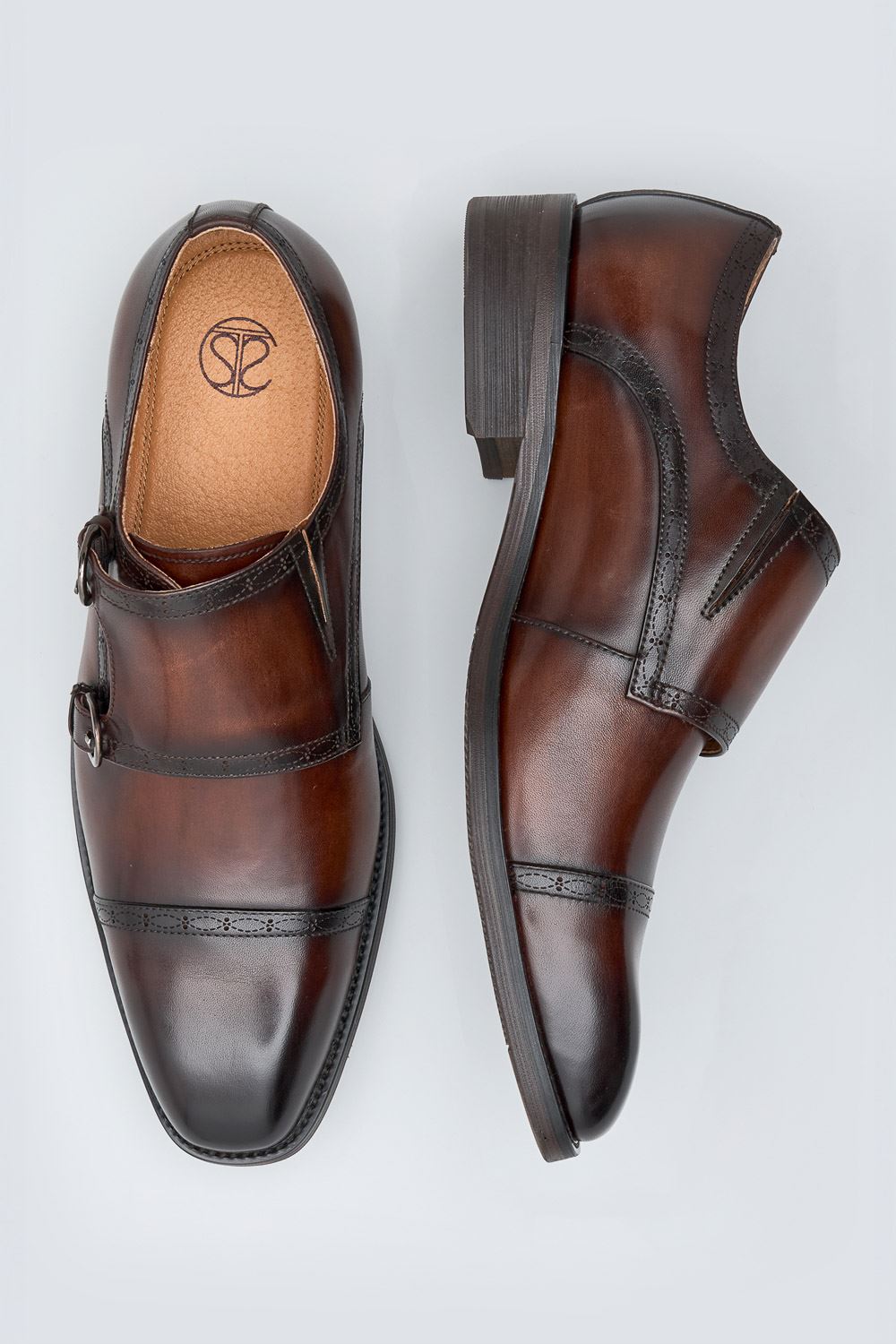 SST&C Brown Monk Shoes | 1312405004  (Outlet)_4
