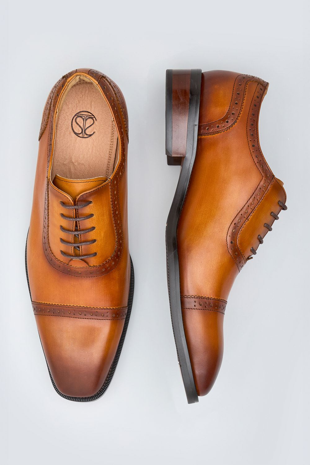 SST&C Light Brown Oxford Shoes | 1312405005  (Outlet)_4