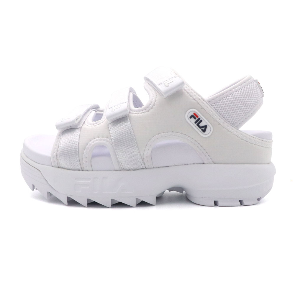 FILA Disruptor SD 白 網布 鋸齒 厚底 涼拖鞋 女款 J2521【新竹皇家5-S138Y-125】_0